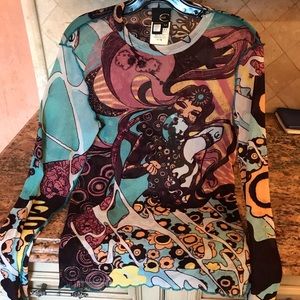 Just Cavalli floral crewneck sweater 54 large